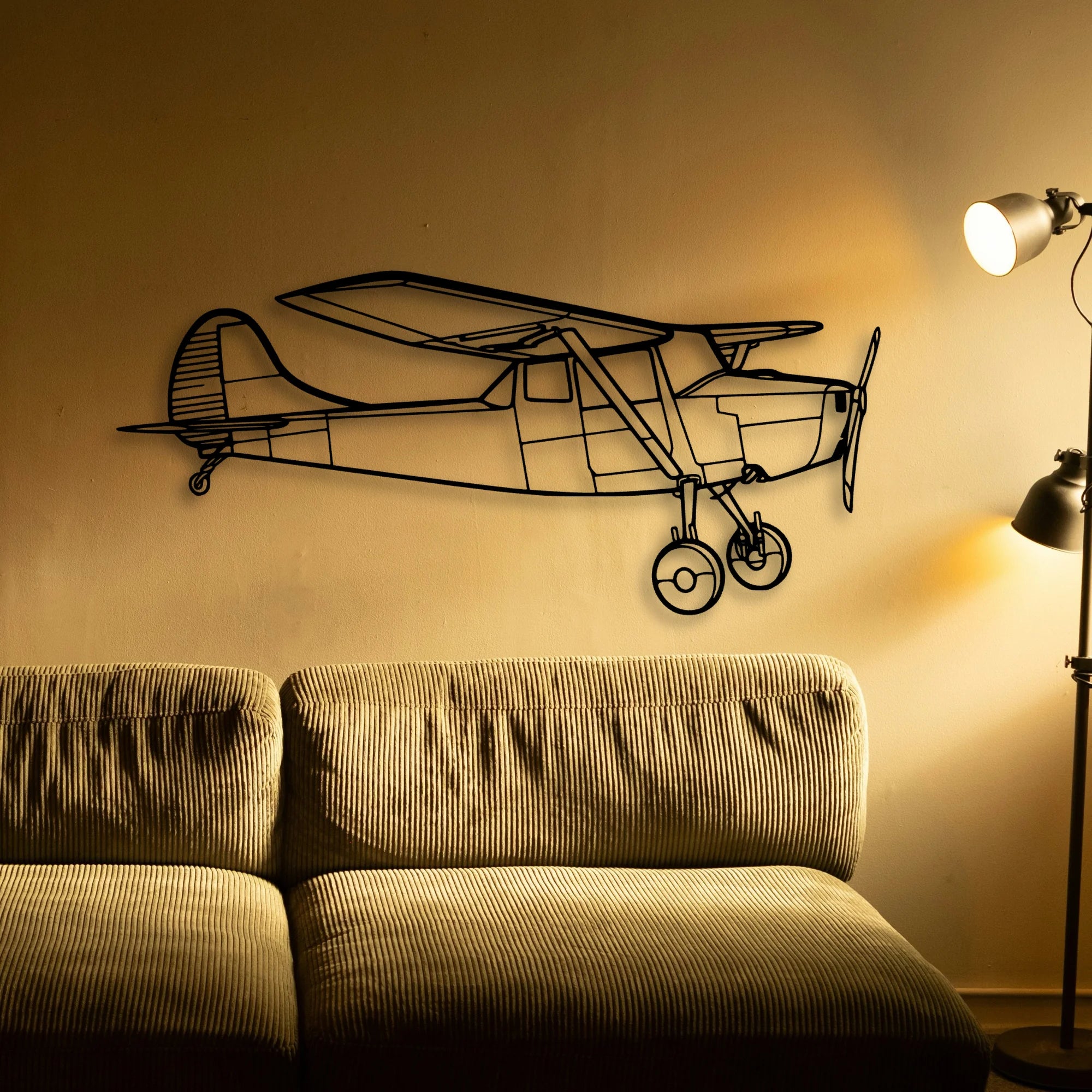 O 1 Bird Dog Classic Aircraft Silhouette Metal Wall Art - Tinvibe