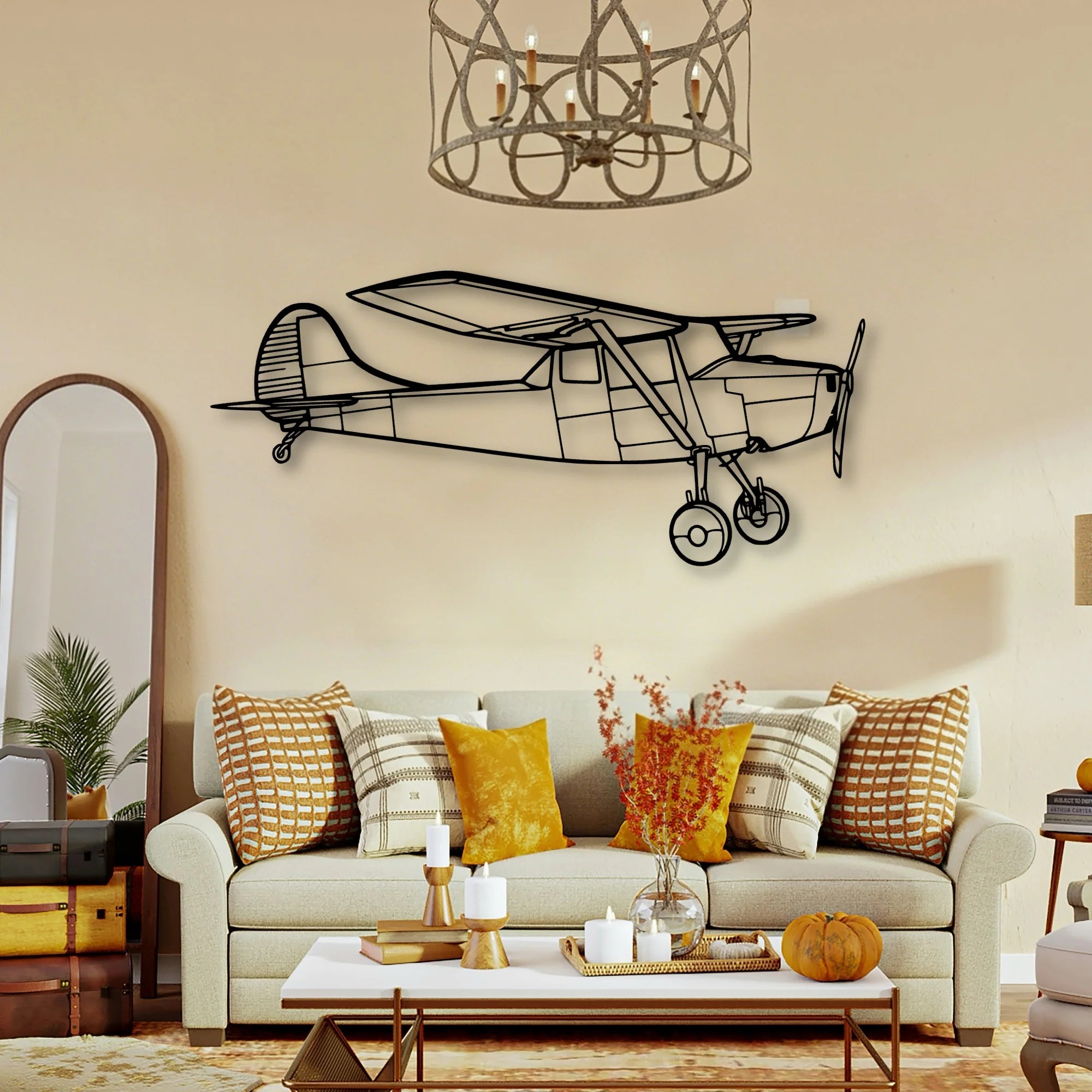 O 1 Bird Dog Classic Aircraft Silhouette Metal Wall Art - Tinvibe