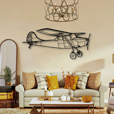 O 1 Bird Dog Classic Aircraft Silhouette Metal Wall Art - Tinvibe
