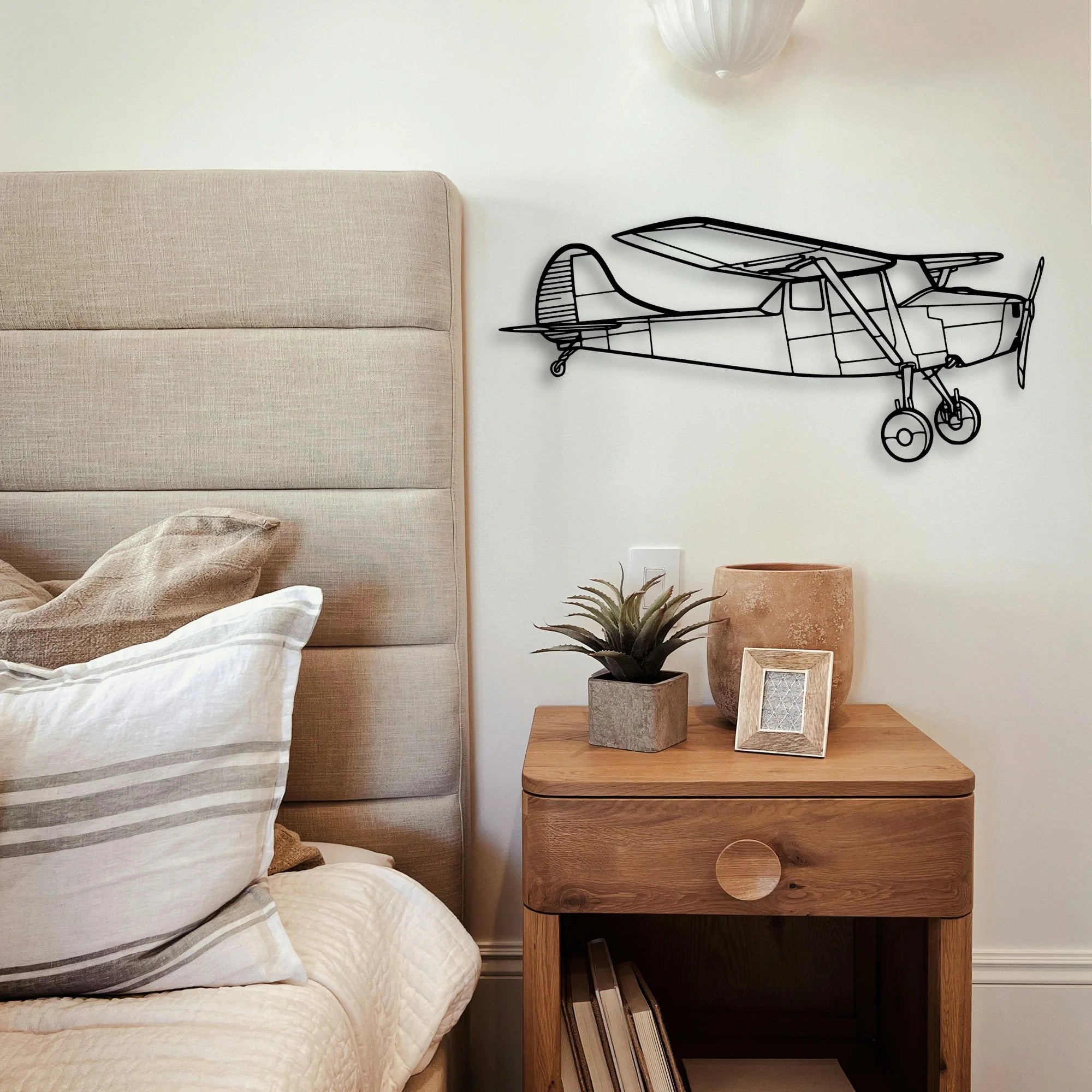 O 1 Bird Dog Classic Aircraft Silhouette Metal Wall Art - Tinvibe
