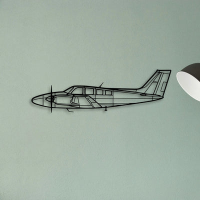 P 180 Avanti Classic Aircraft Silhouette Metal Wall Art - Tinvibe