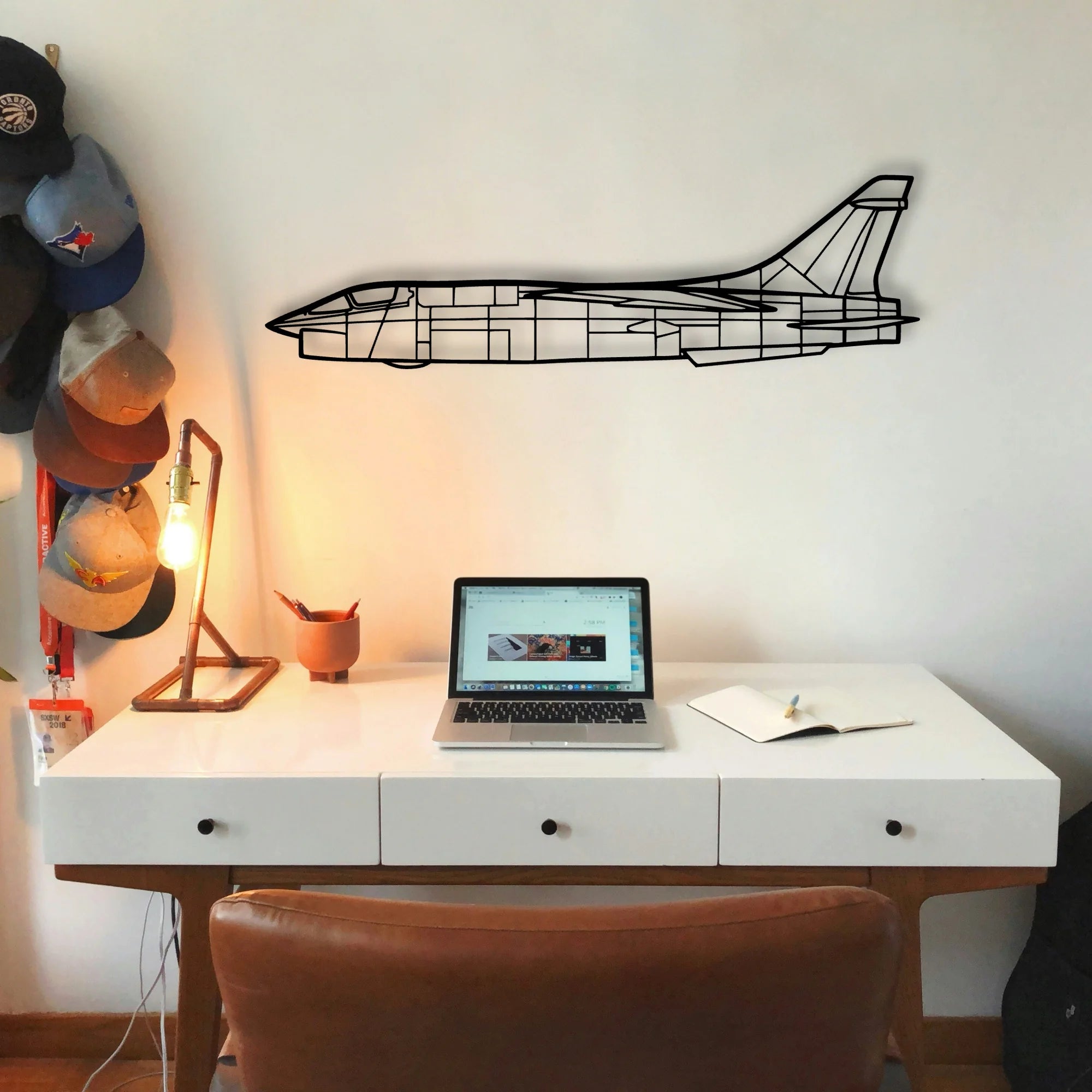 P 47D Classic Aircraft Silhouette Metal Wall Art - Tinvibe
