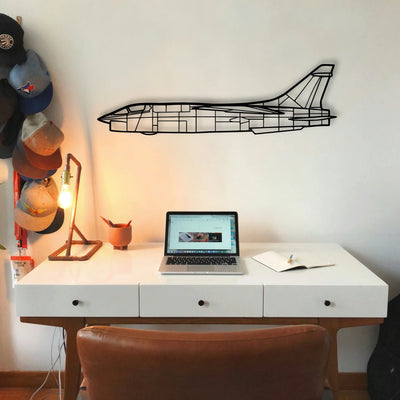 P 47D Classic Aircraft Silhouette Metal Wall Art - Tinvibe
