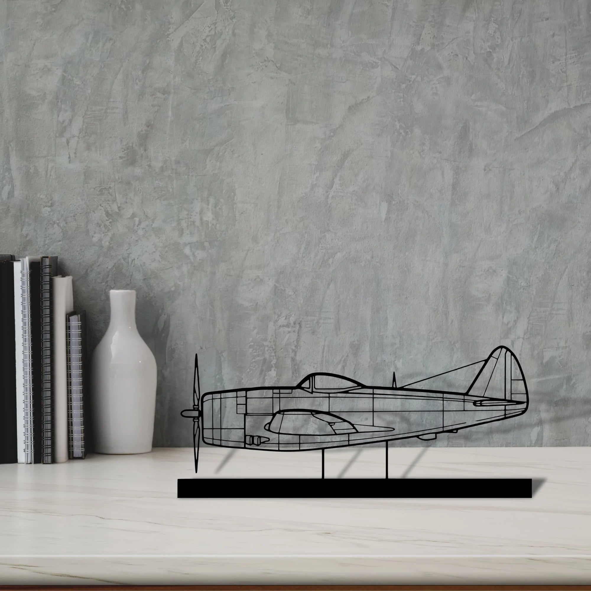 p-47d Silhouette Metal Art Stand - Tinvibe