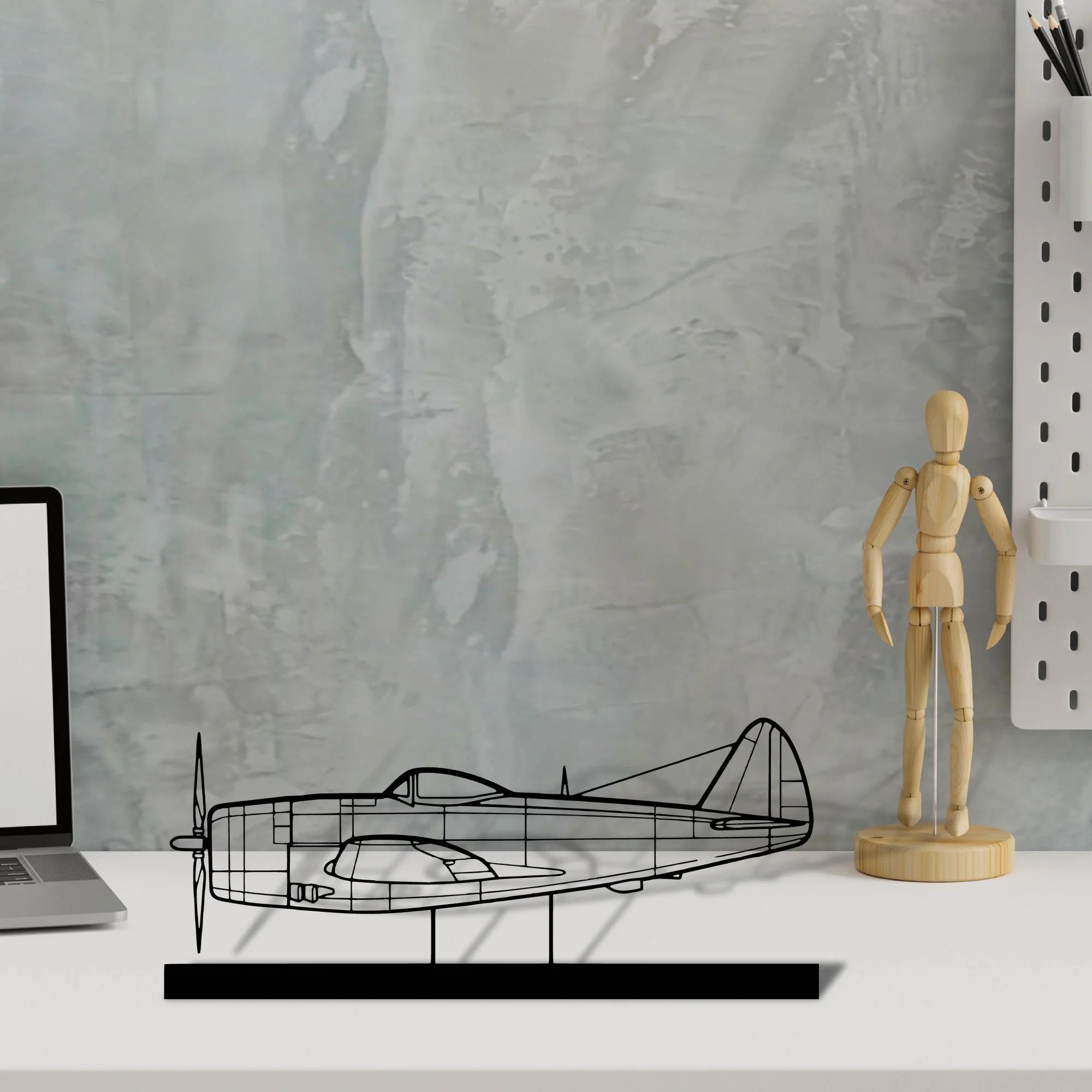 p-47d Silhouette Metal Art Stand - Tinvibe