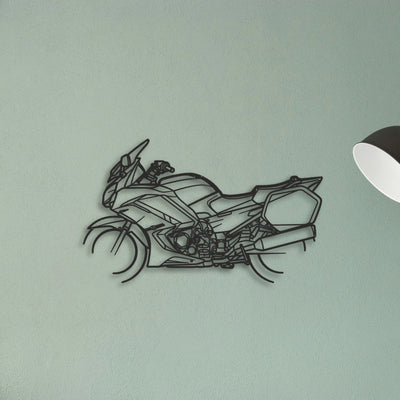 P24 2013 Yamaha FJR1300A 2013 Yamaha FJR1300A Classic Motorcycle Silhouette Metal Wall Art - Tinvibe