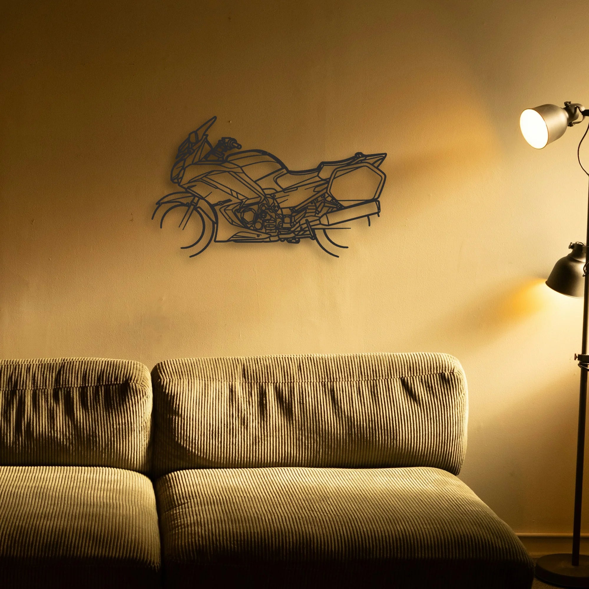 P24 2013 Yamaha FJR1300A 2013 Yamaha FJR1300A Classic Motorcycle Silhouette Metal Wall Art - Tinvibe