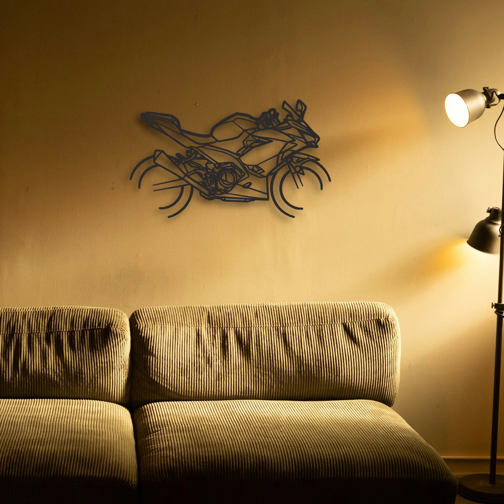 P4 2020 Kawasaki Ninja 400 2020 Kawasaki Ninja 400 Classic Motorcycle Silhouette Metal Wall Art - Tinvibe