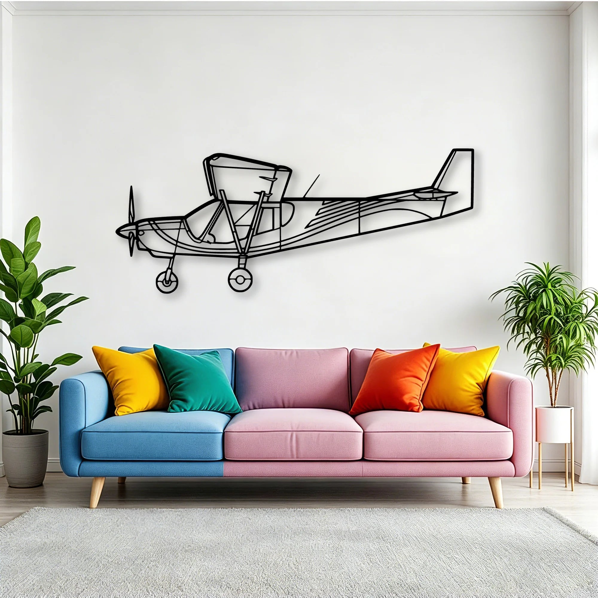 PA 24 Comanche Classic Aircraft Silhouette Metal Wall Art - Tinvibe