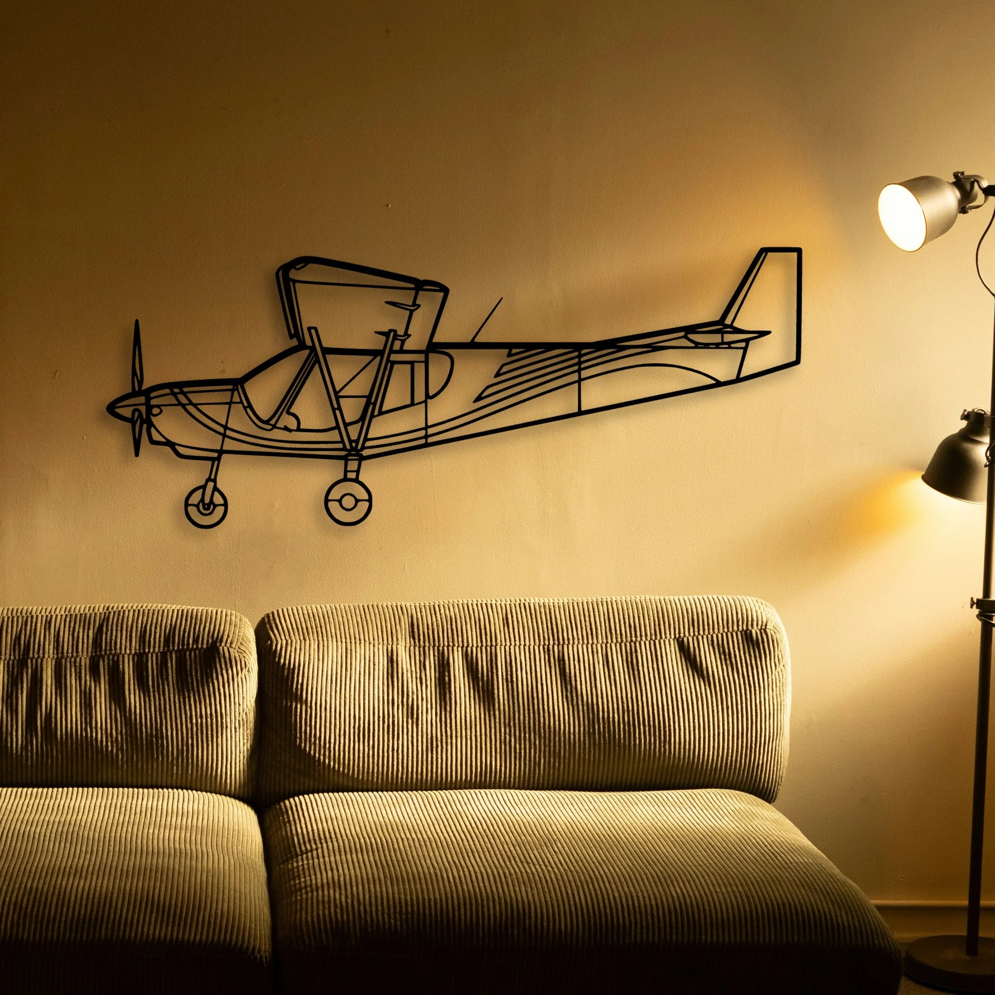 PA 24 Comanche Classic Aircraft Silhouette Metal Wall Art - Tinvibe