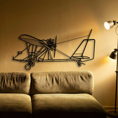 PA 28 180 Cherokee Archer Classic Aircraft Silhouette Metal Wall Art - Tinvibe