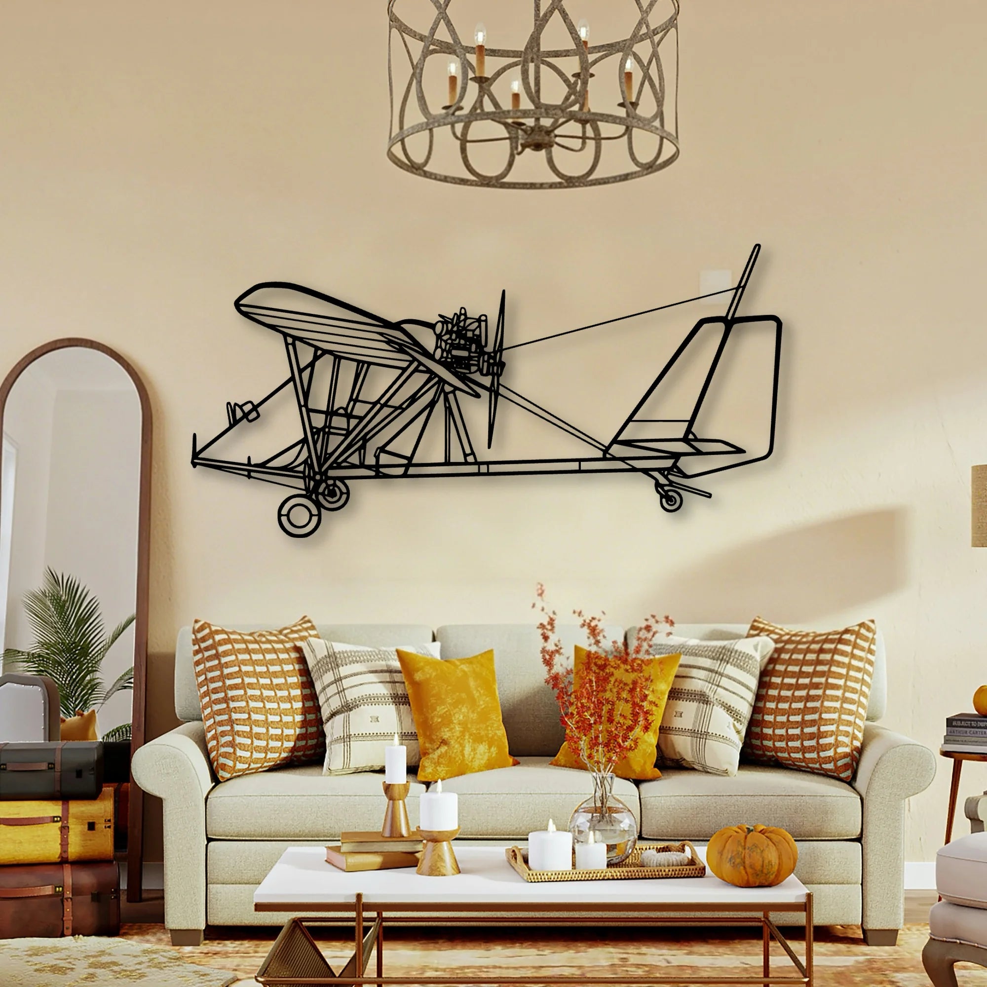 PA 28 180 Cherokee Archer Classic Aircraft Silhouette Metal Wall Art - Tinvibe