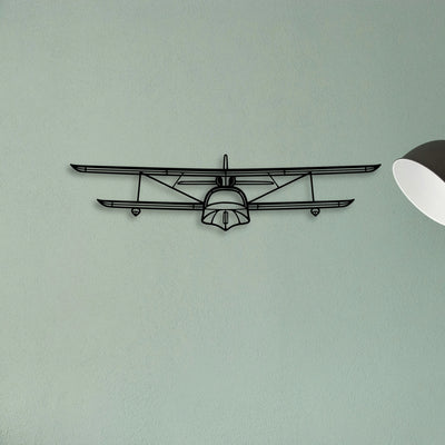 PA 44 Seminole Classic Aircraft Silhouette Metal Wall Art - Tinvibe