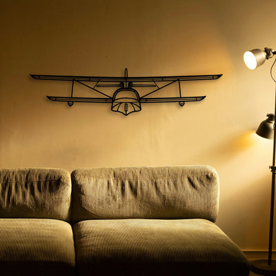 PA 44 Seminole Classic Aircraft Silhouette Metal Wall Art - Tinvibe