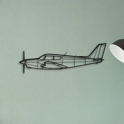 PA 46 Malibu Classic Aircraft Silhouette Metal Wall Art - Tinvibe