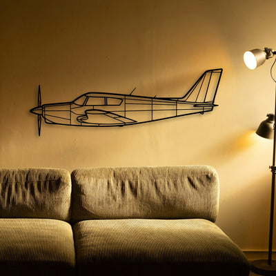 PA 46 Malibu Classic Aircraft Silhouette Metal Wall Art - Tinvibe
