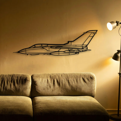Panavia Tornado Classic Aircraft Silhouette Metal Wall Art - Tinvibe