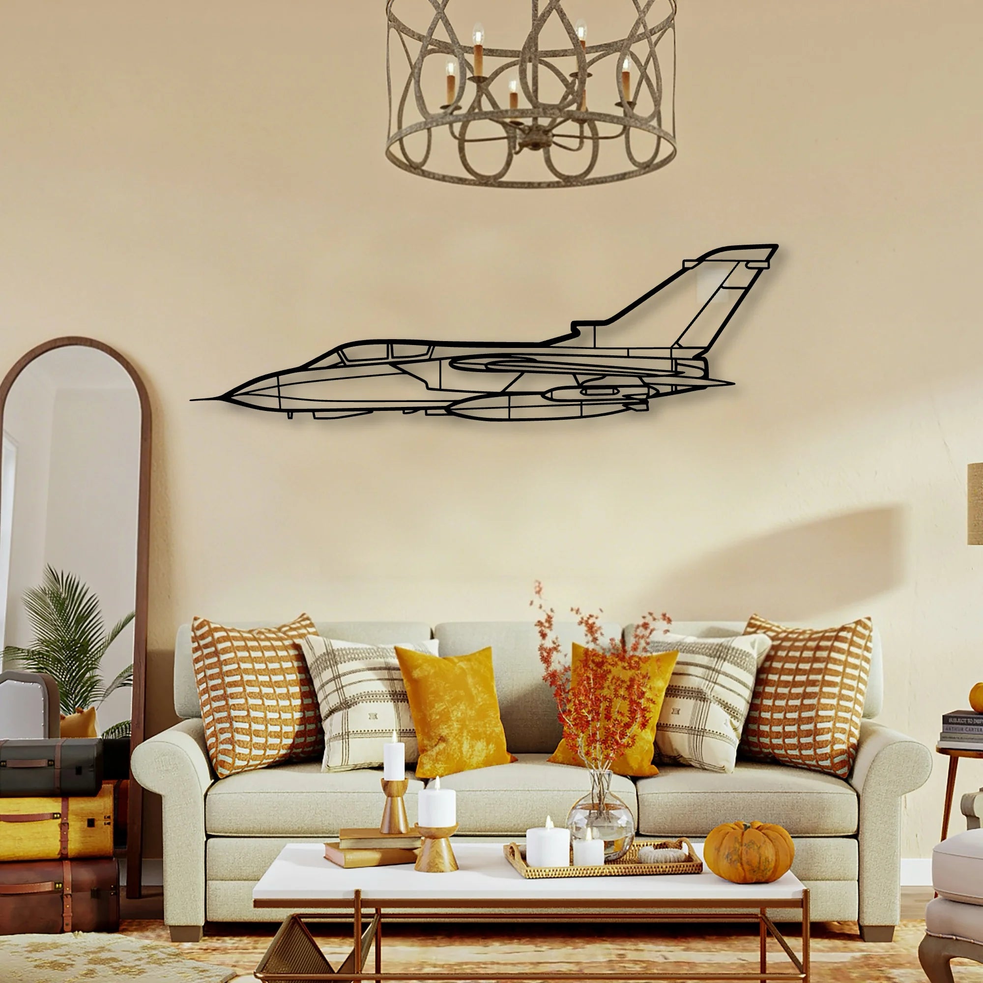 Panavia Tornado Classic Aircraft Silhouette Metal Wall Art - Tinvibe