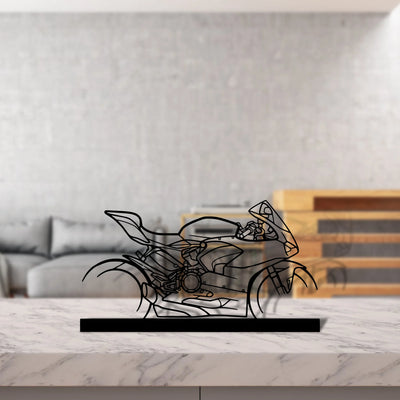 panigale-v2-2021 Silhouette Metal Art Stand - Tinvibe