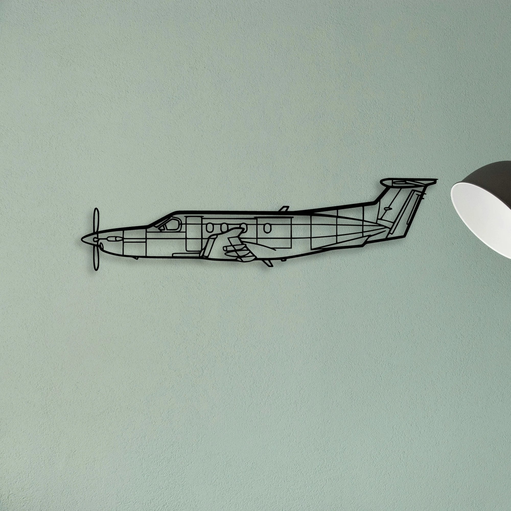 Pilatus Pc 12 Classic Aircraft Silhouette Metal Wall Art - Tinvibe