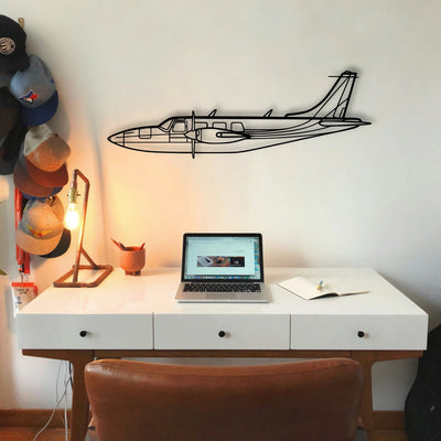Piper Aerostar 600A Classic Aircraft Silhouette Metal Wall Art - Tinvibe