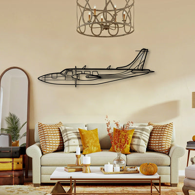 Piper Aerostar 600A Classic Aircraft Silhouette Metal Wall Art - Tinvibe