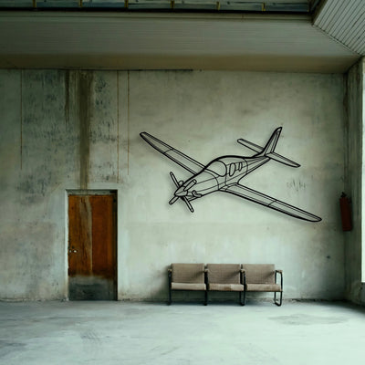 Piper J 3 Cub Classic Aircraft Silhouette Metal Wall Art - Tinvibe