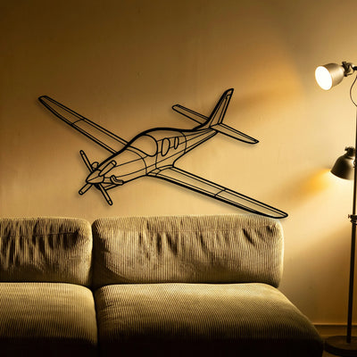 Piper J 3 Cub Classic Aircraft Silhouette Metal Wall Art - Tinvibe