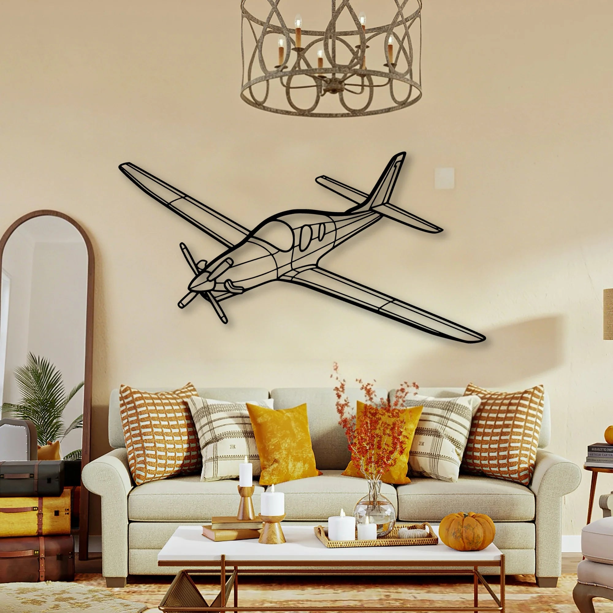 Piper J 3 Cub Classic Aircraft Silhouette Metal Wall Art - Tinvibe