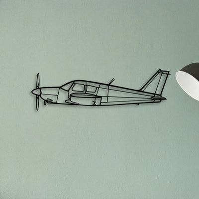 Piper Classic Aircraft Silhouette Metal Wall Art - Tinvibe