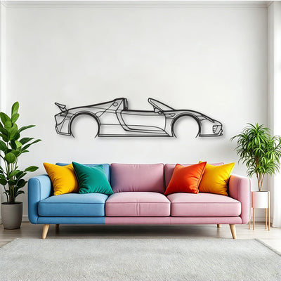 Porsche 918 Spider Classic Silhouette Metal Wall Art - Tinvibe