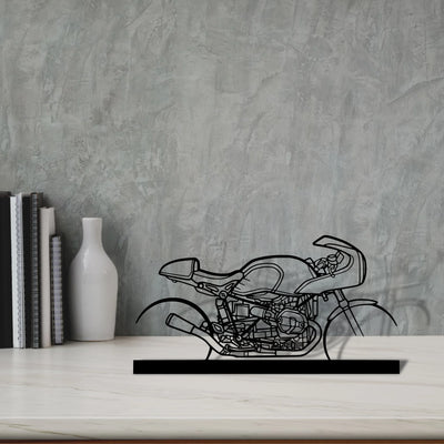 r-nine-t-racer-2019 Silhouette Metal Art Stand - Tinvibe
