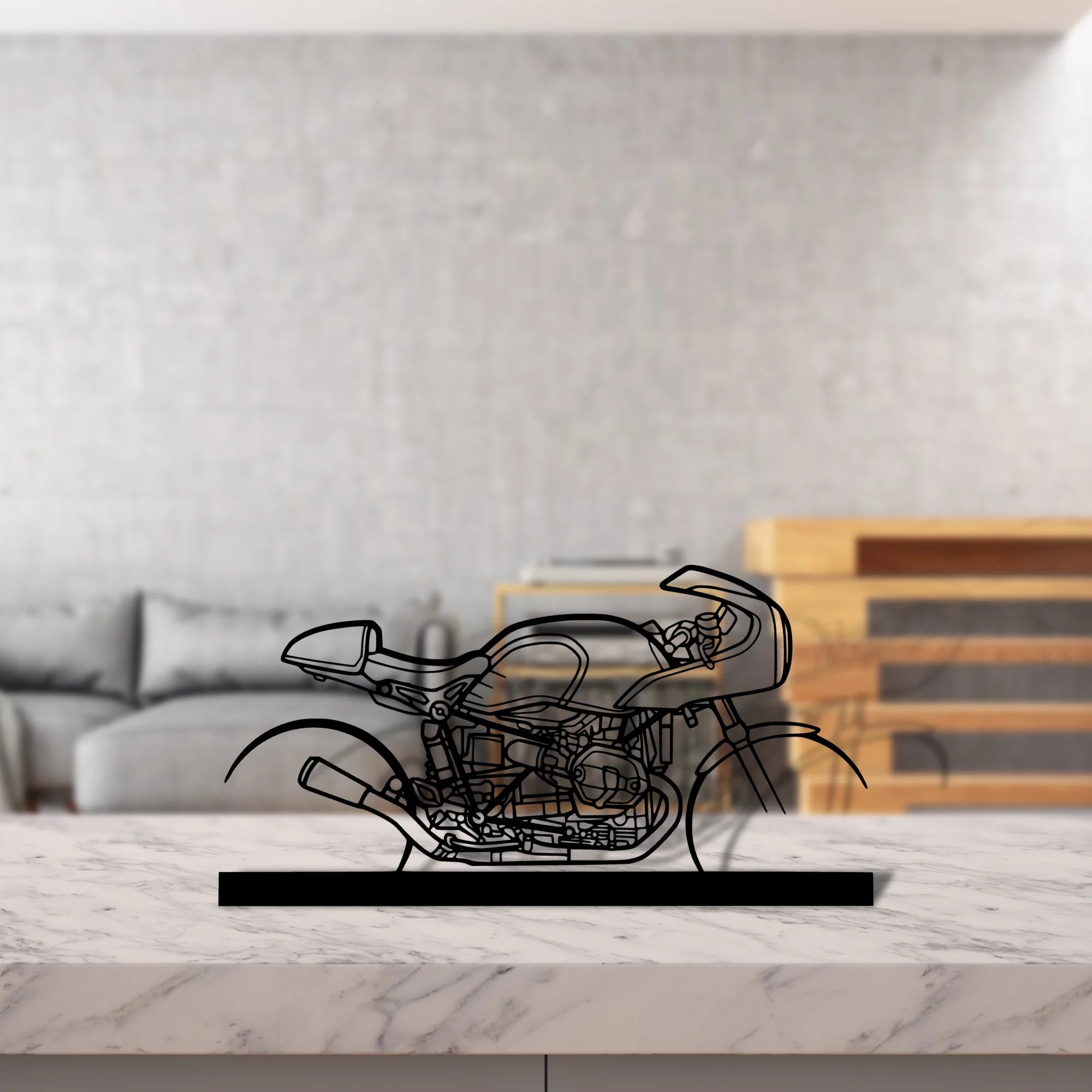 r-nine-t-racer-2019 Silhouette Metal Art Stand - Tinvibe