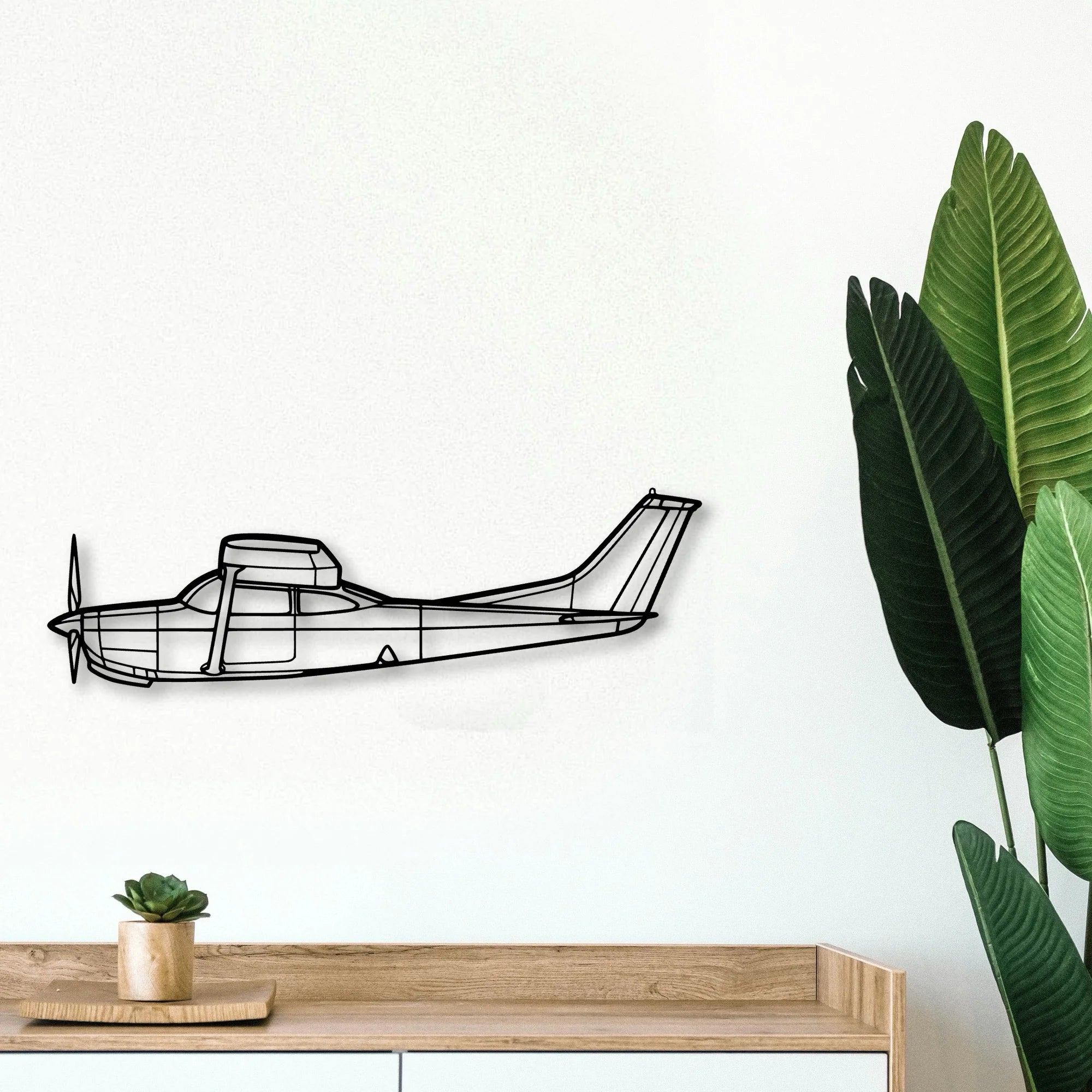 R182 3 Classic Aircraft Silhouette Metal Wall Art - Tinvibe