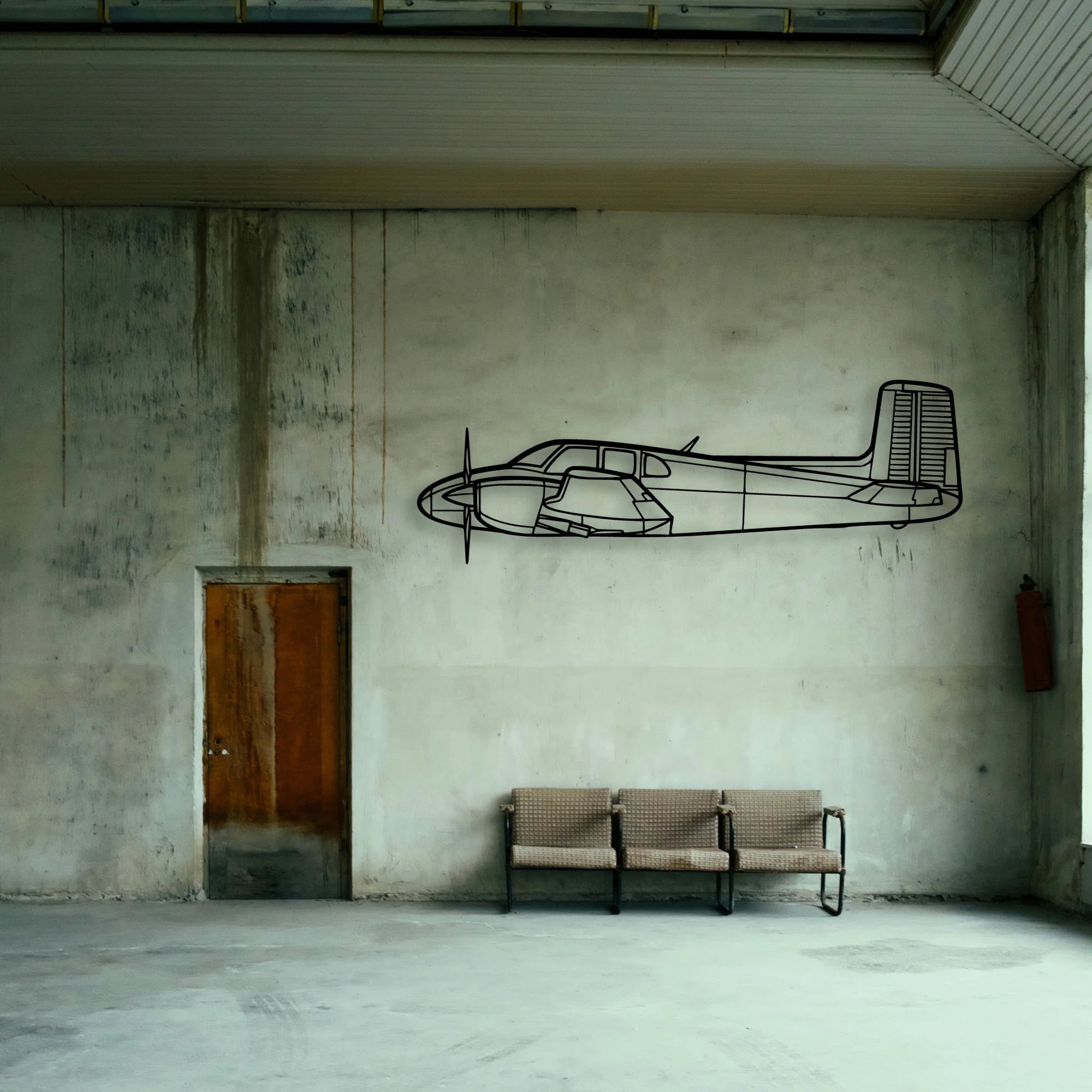 R3000 160 Classic Aircraft Silhouette Metal Wall Art - Tinvibe