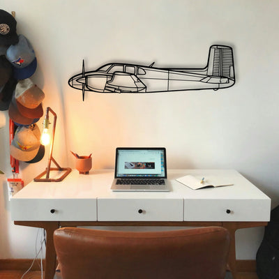 R3000 160 Classic Aircraft Silhouette Metal Wall Art - Tinvibe