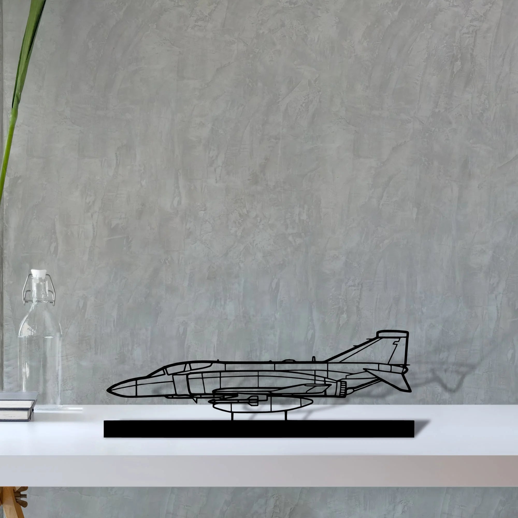 raf-f-4k-phantom-2 Silhouette Metal Art Stand - Tinvibe
