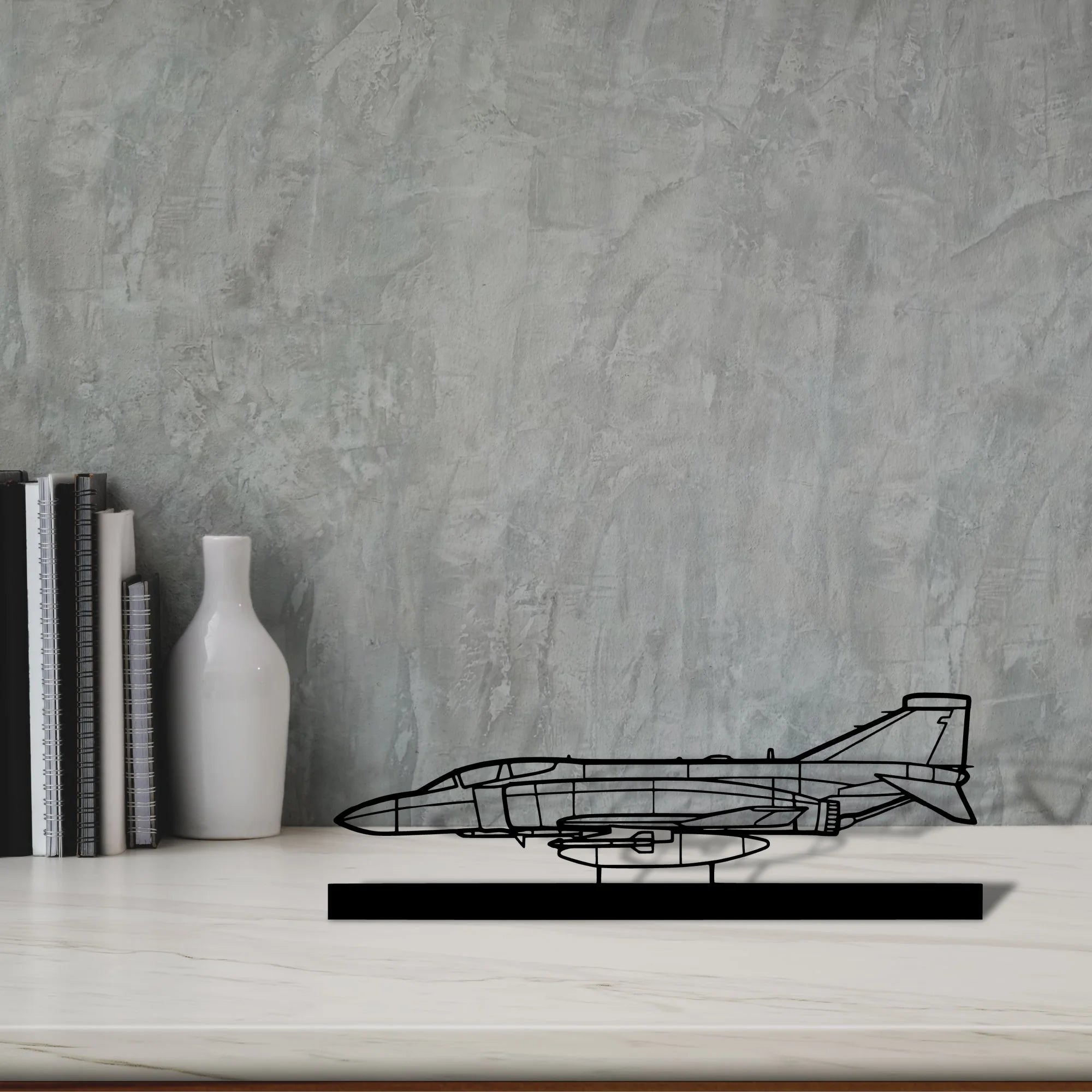 raf-f-4k-phantom-2 Silhouette Metal Art Stand - Tinvibe