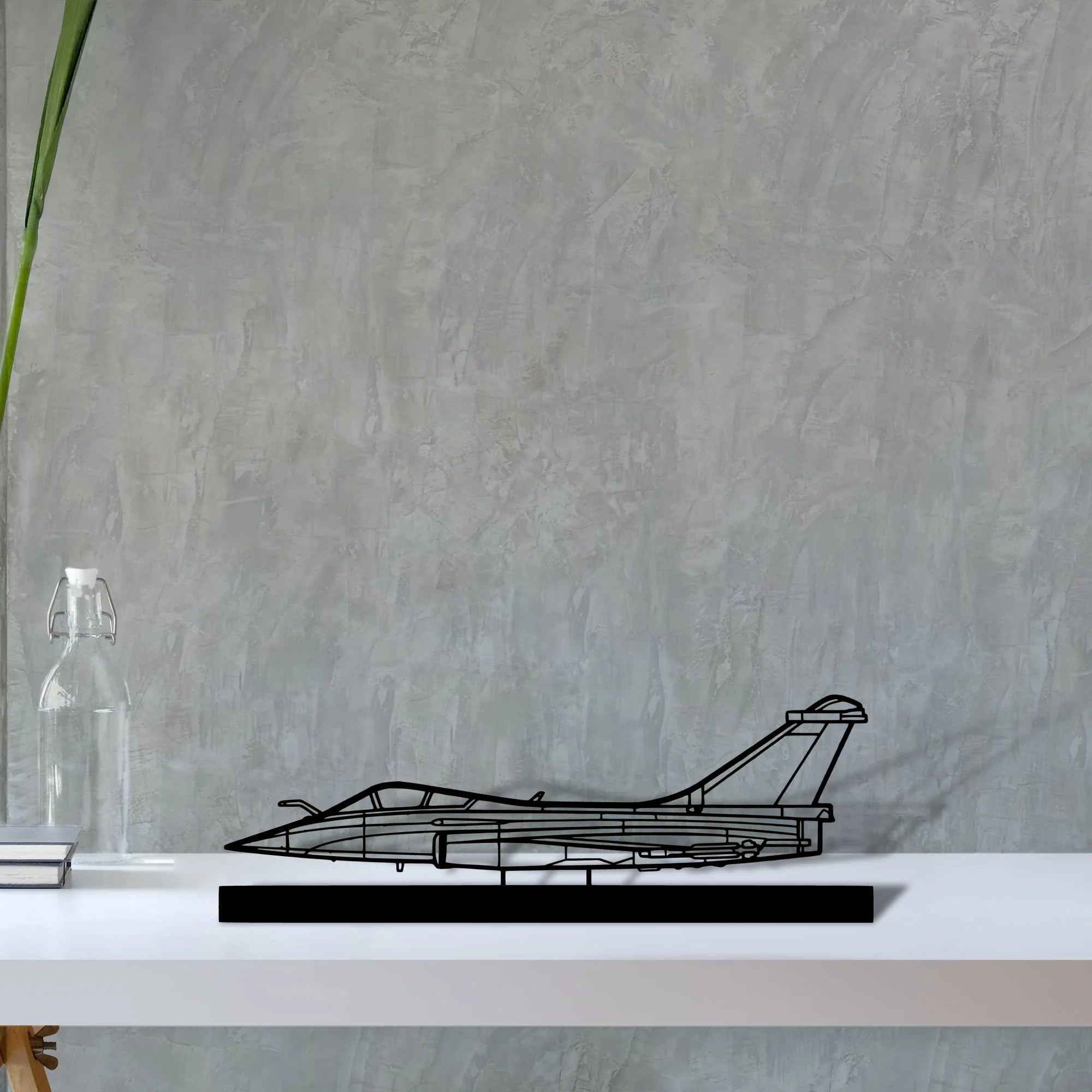 rafale-c Silhouette Metal Art Stand - Tinvibe