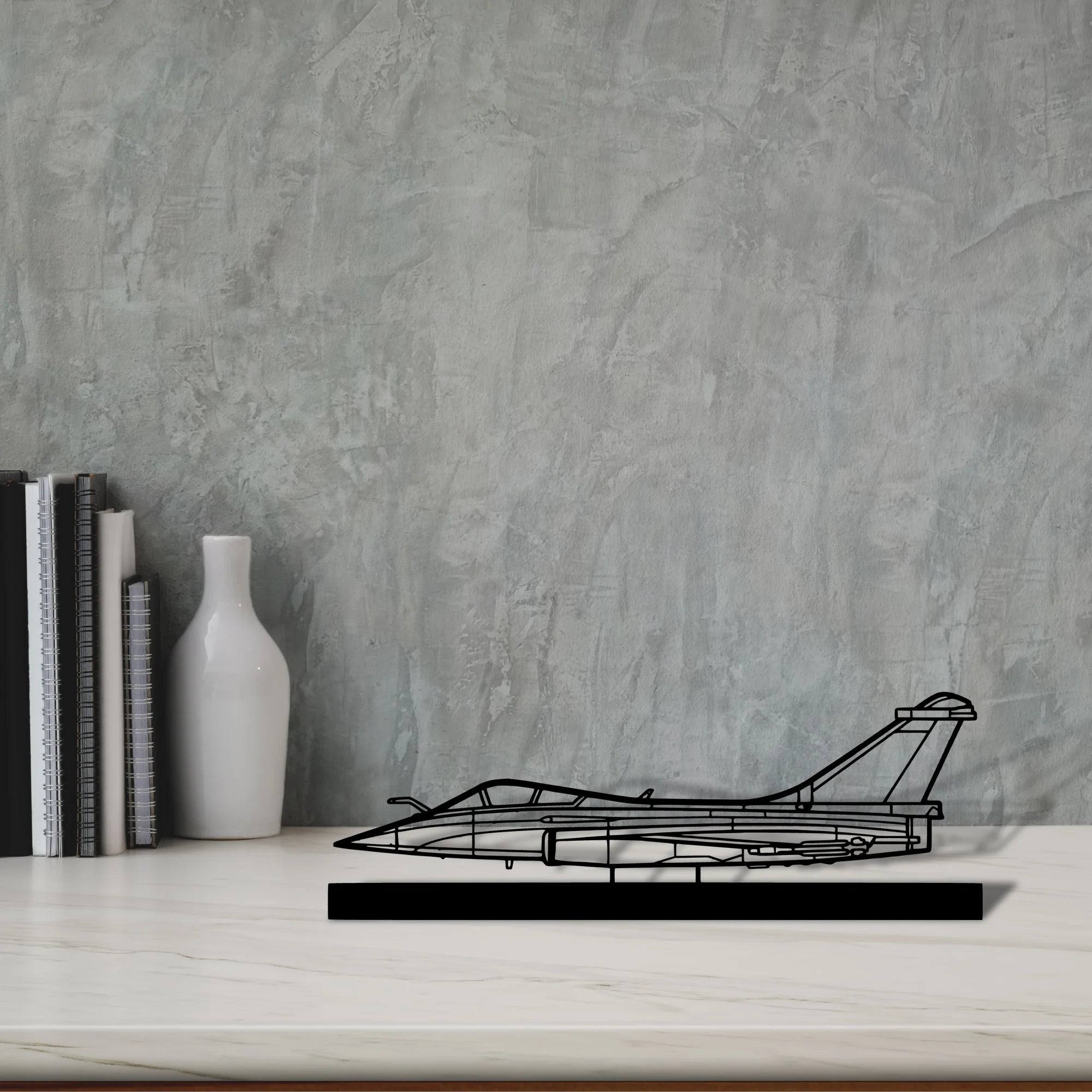 rafale-c Silhouette Metal Art Stand - Tinvibe