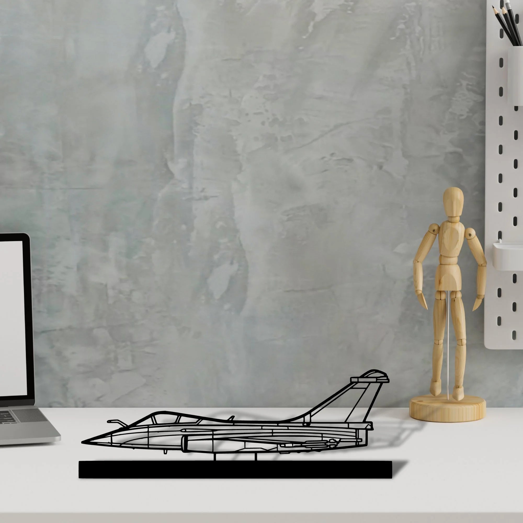 rafale-c Silhouette Metal Art Stand - Tinvibe