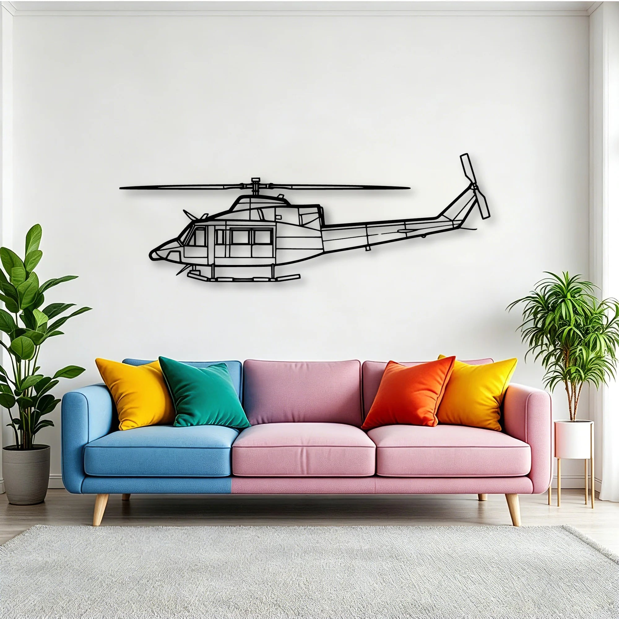 Rafale Classic Aircraft Silhouette Metal Wall Art - Tinvibe