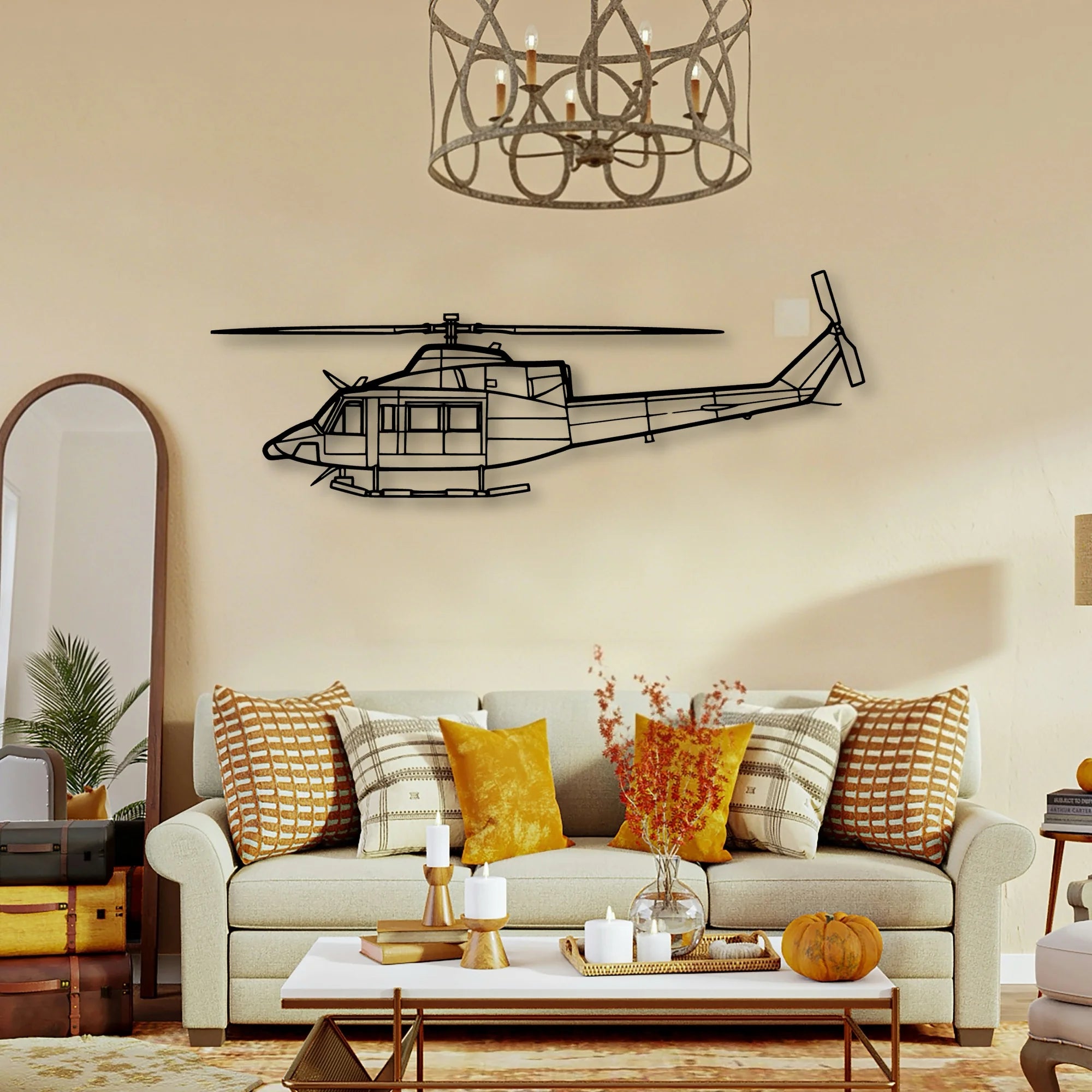 Rafale Classic Aircraft Silhouette Metal Wall Art - Tinvibe