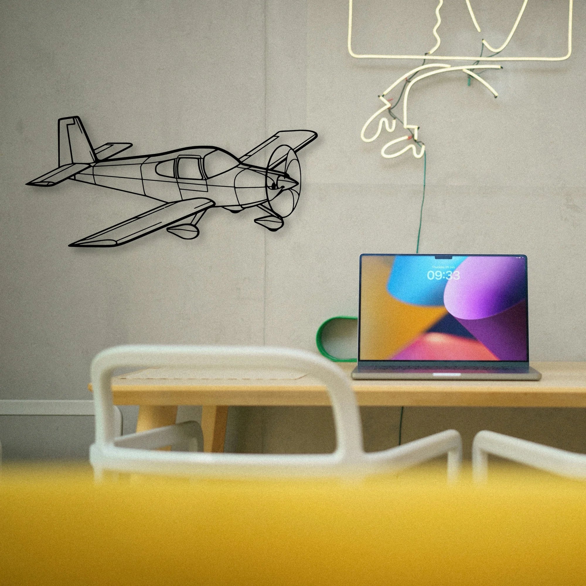Rv 10 2 Classic Aircraft Silhouette Metal Wall Art - Tinvibe