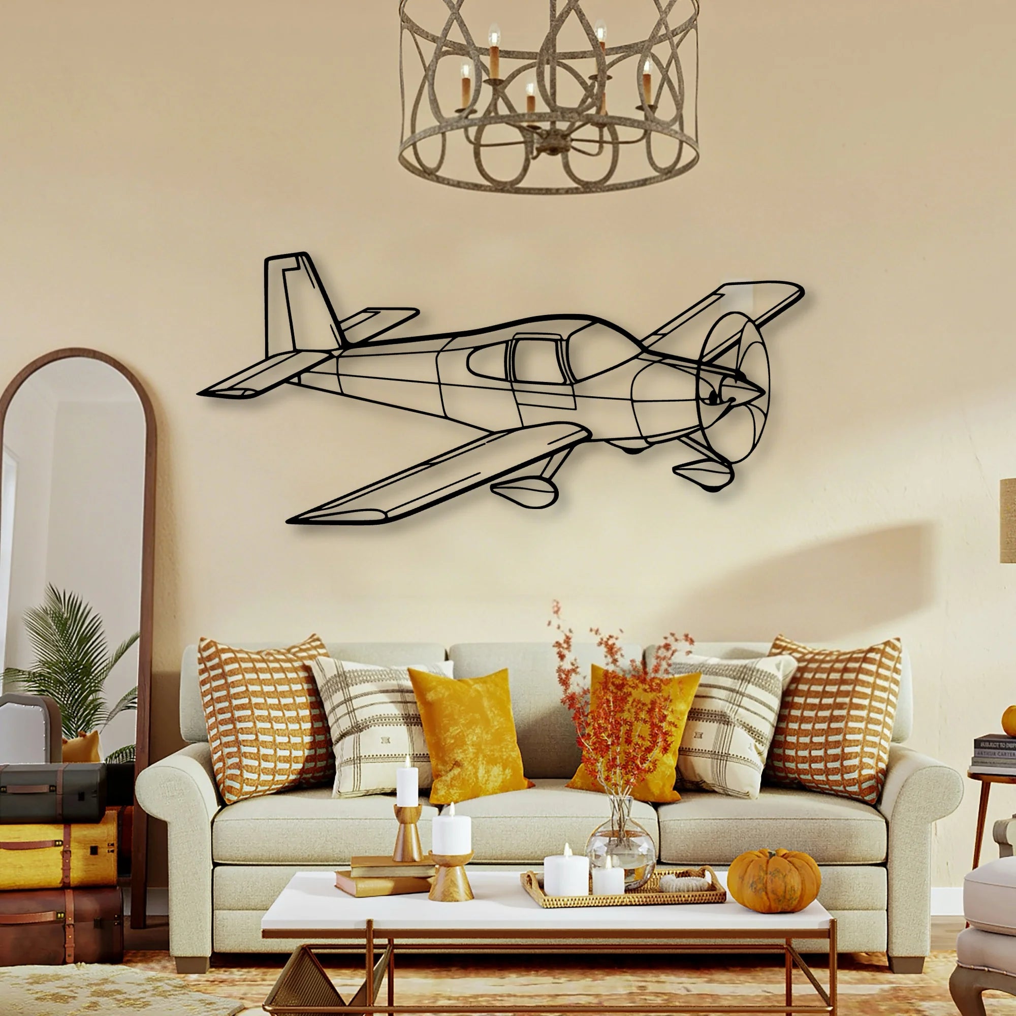 Rv 10 2 Classic Aircraft Silhouette Metal Wall Art - Tinvibe