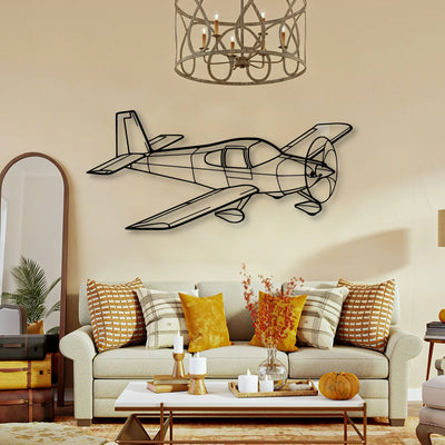 Rv 10 2 Classic Aircraft Silhouette Metal Wall Art - Tinvibe