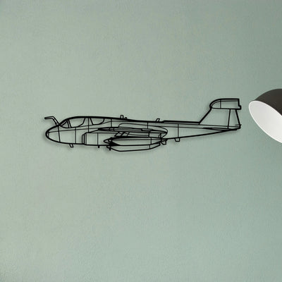 Rv 10 Classic Aircraft Silhouette Metal Wall Art - Tinvibe