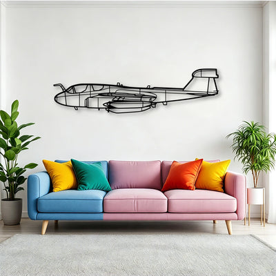 Rv 10 Classic Aircraft Silhouette Metal Wall Art - Tinvibe