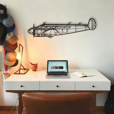Rv 12IS Classic Aircraft Silhouette Metal Wall Art - Tinvibe