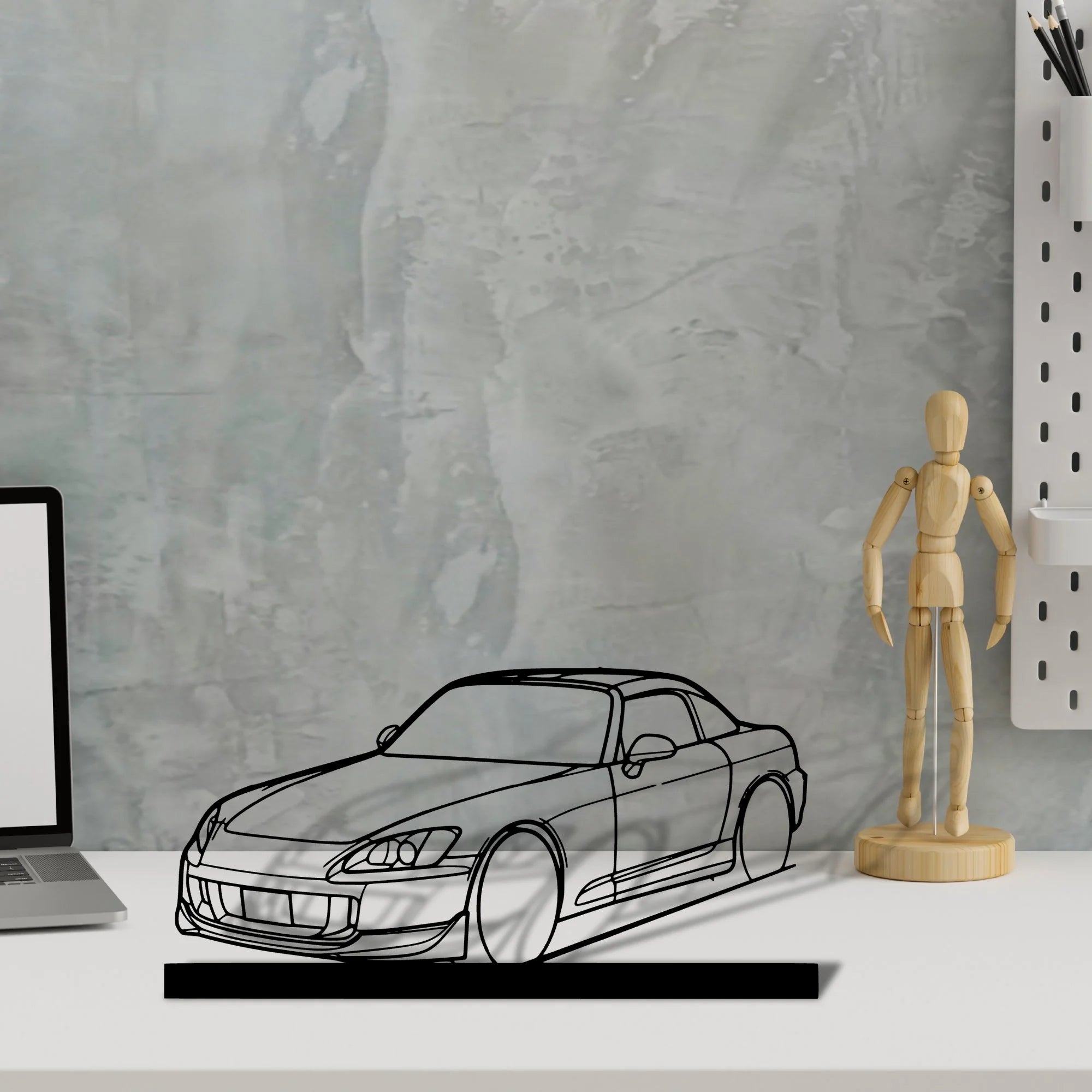 s2000-hard Silhouette Metal Art Stand - Tinvibe